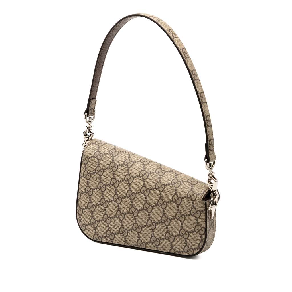 Gucci Mini GG Supreme Asymmetric Horsebit 1955 Shoulder Bag - 2