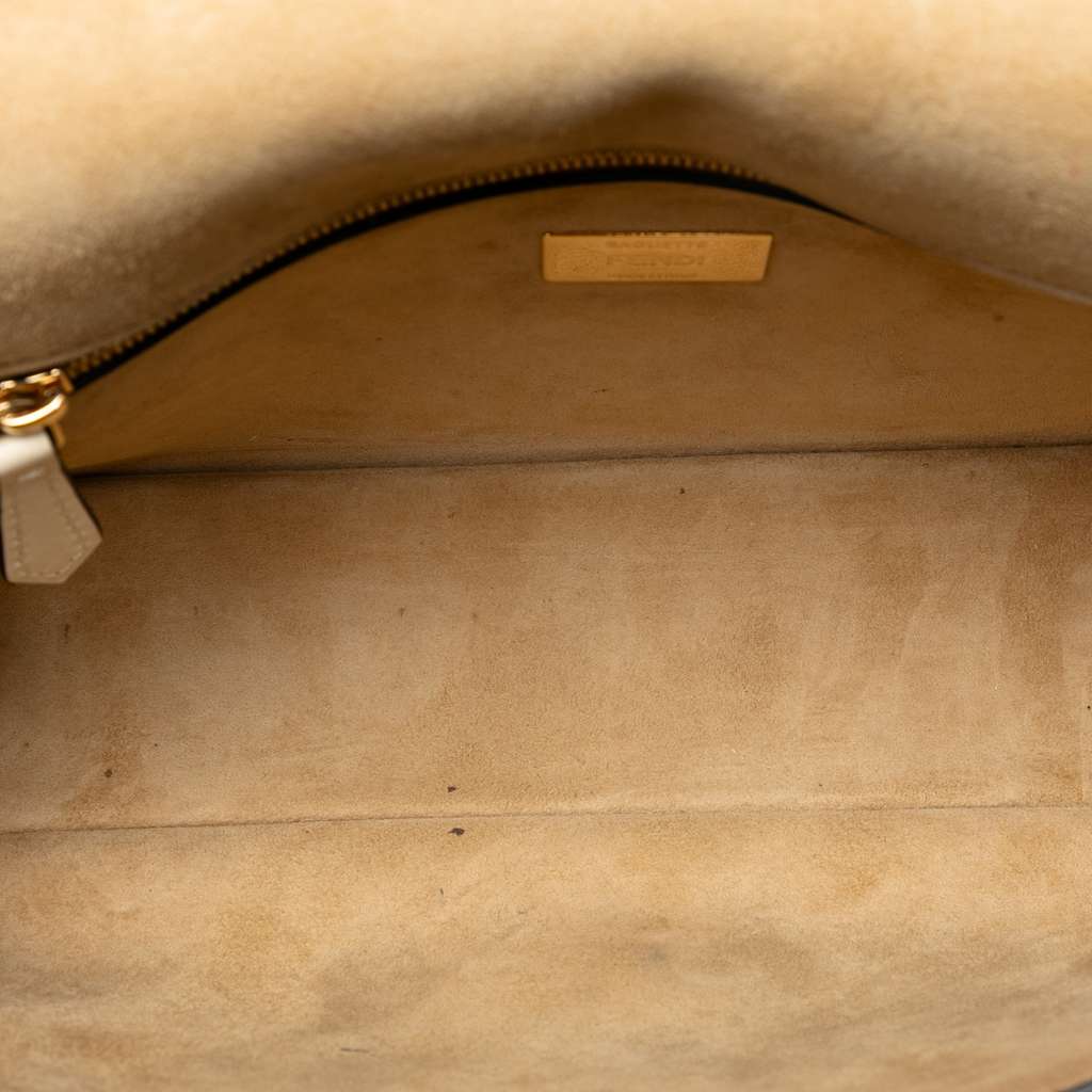 Fendi Leather Metal Stitch Baguette Satchel - 4