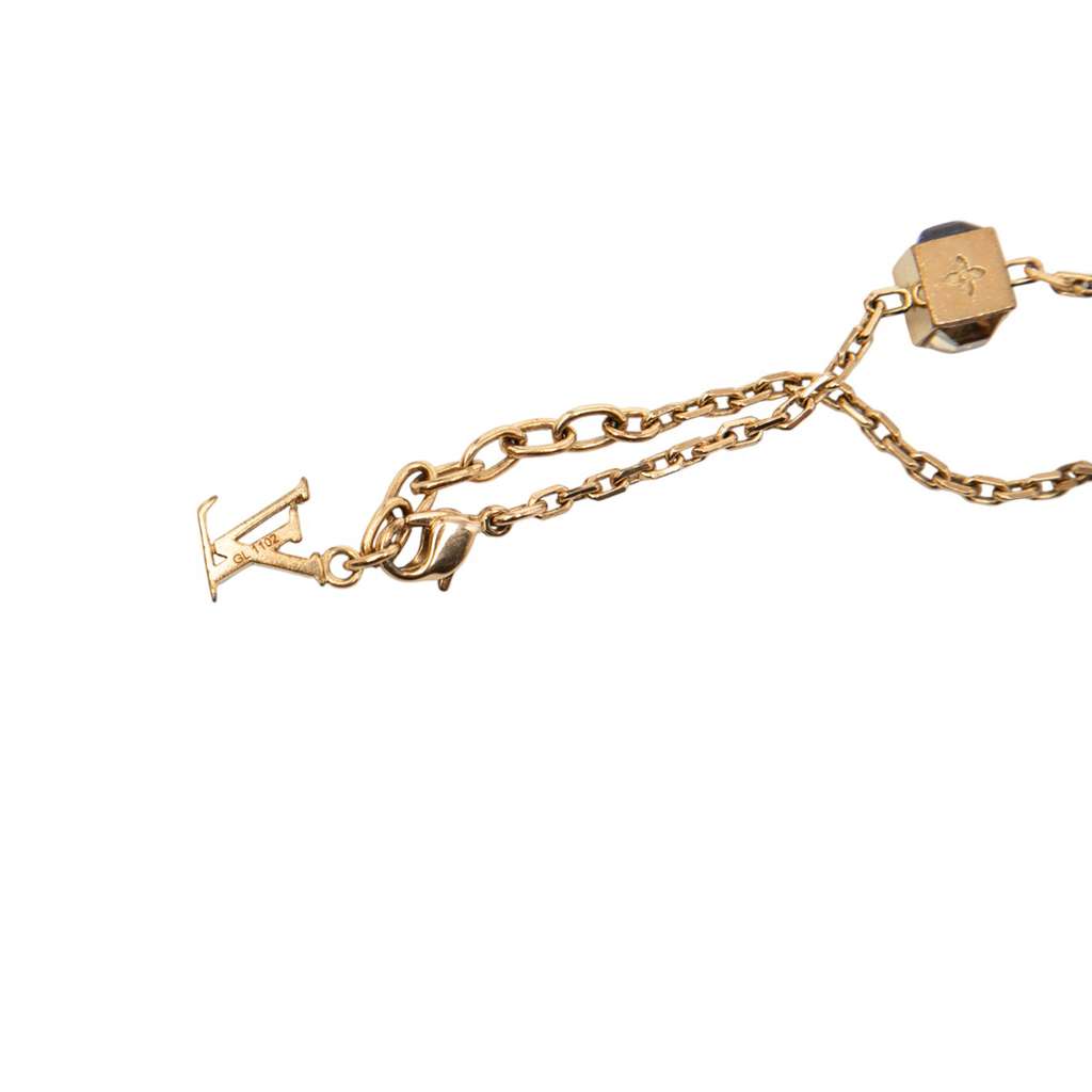 Louis Vuitton Gold Plated Gamble Crystal Bracelet - 5