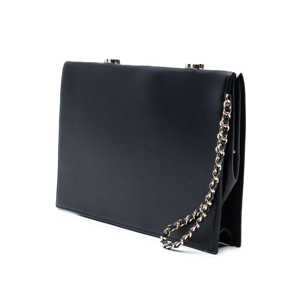 Chanel CC Lambskin Split Clutch with Chain - 2