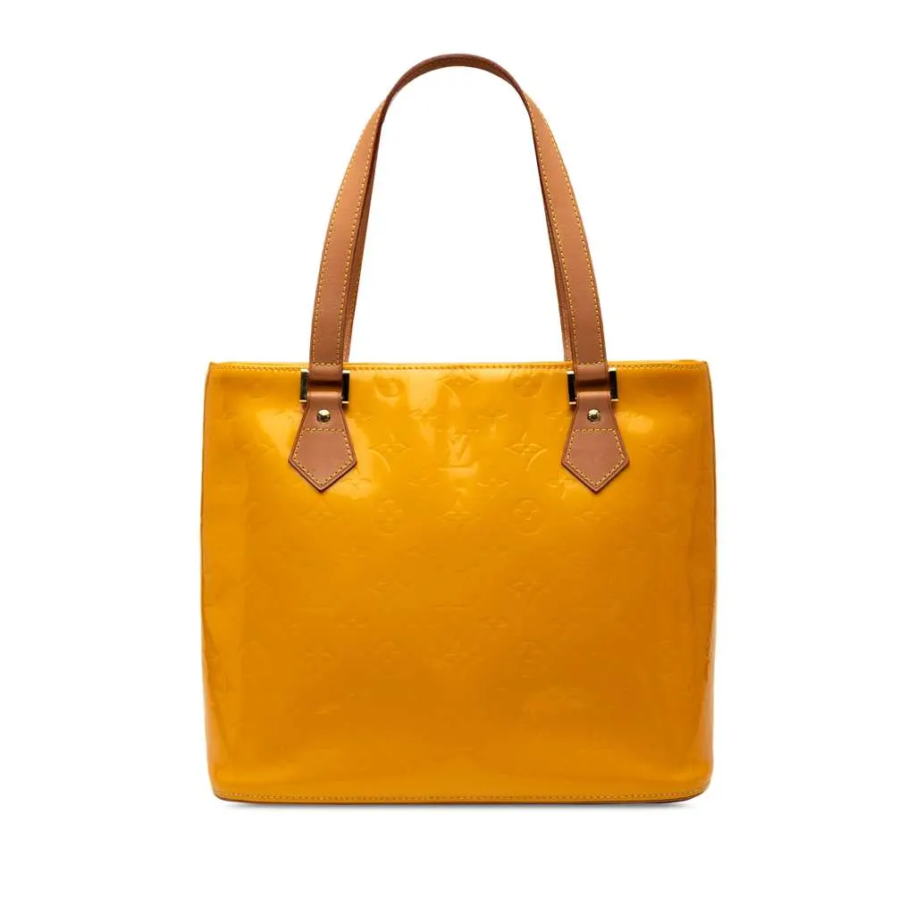 Louis Vuitton Monogram Vernis Houston Yellow Leather Good - Front View