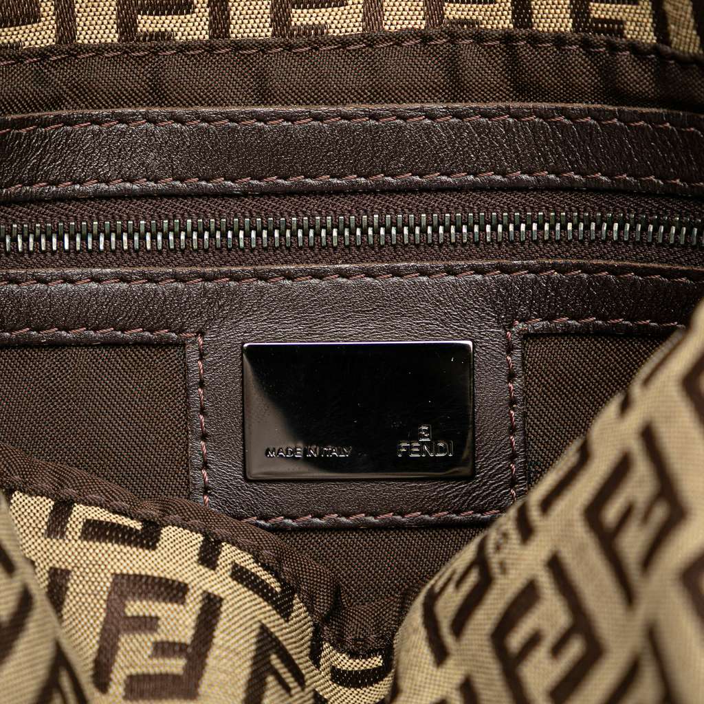 Fendi Zucchino Canvas Double Flap Mamma - 5
