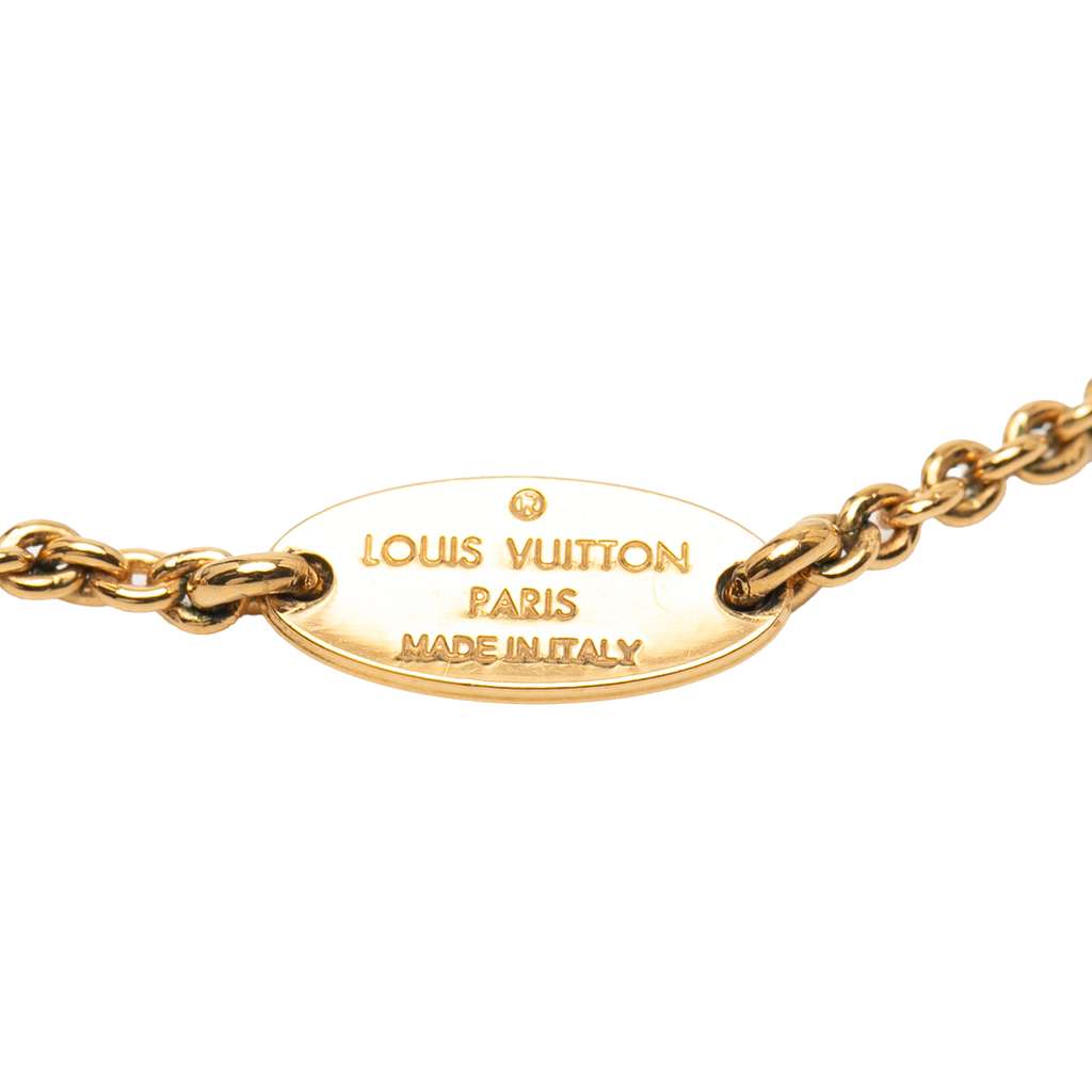 Louis Vuitton Gold Plated Essential V Necklace - 2