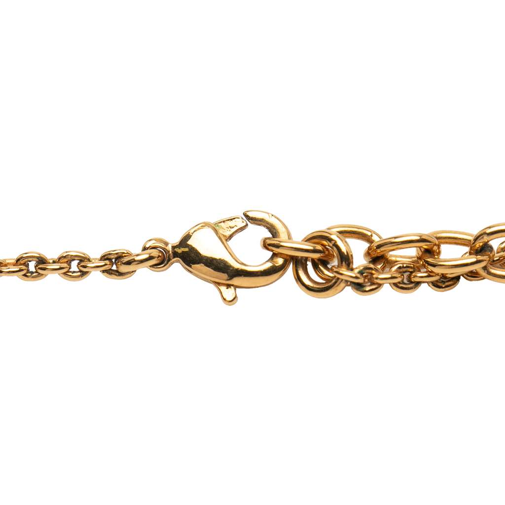 Louis Vuitton Gold Plated Essential V Necklace - 5