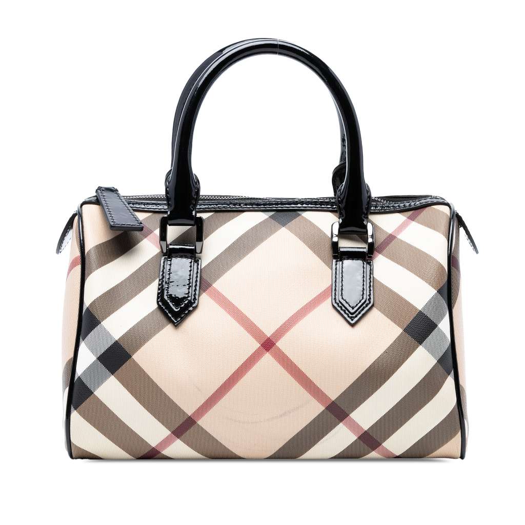 Burberry Supernova Check Canvas Chester Boston Bag