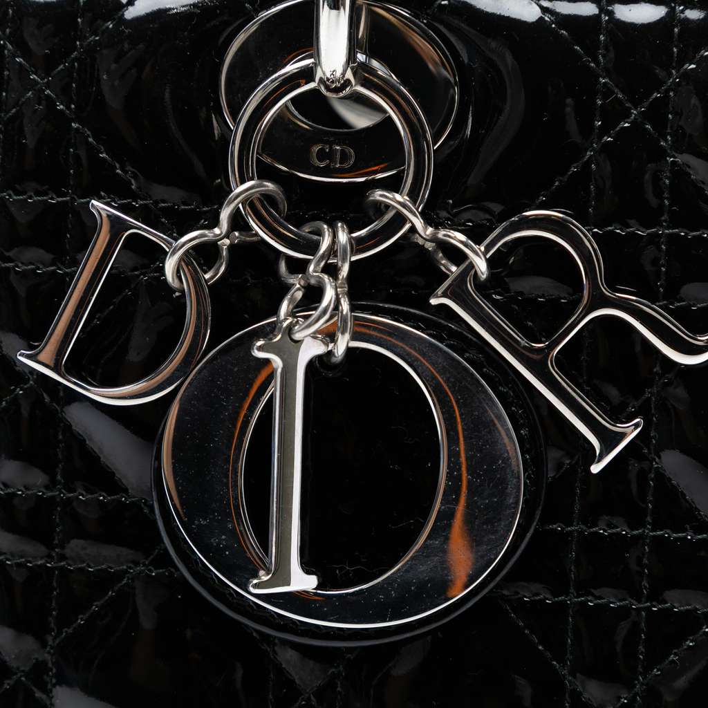 Dior Large Patent Cannage Lady Dior - 5