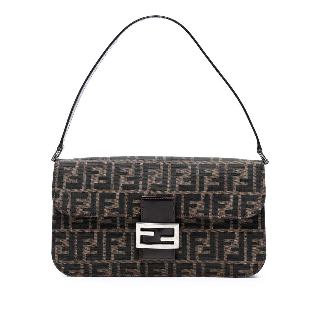 Fendi Zucca Canvas Shoulder Bag