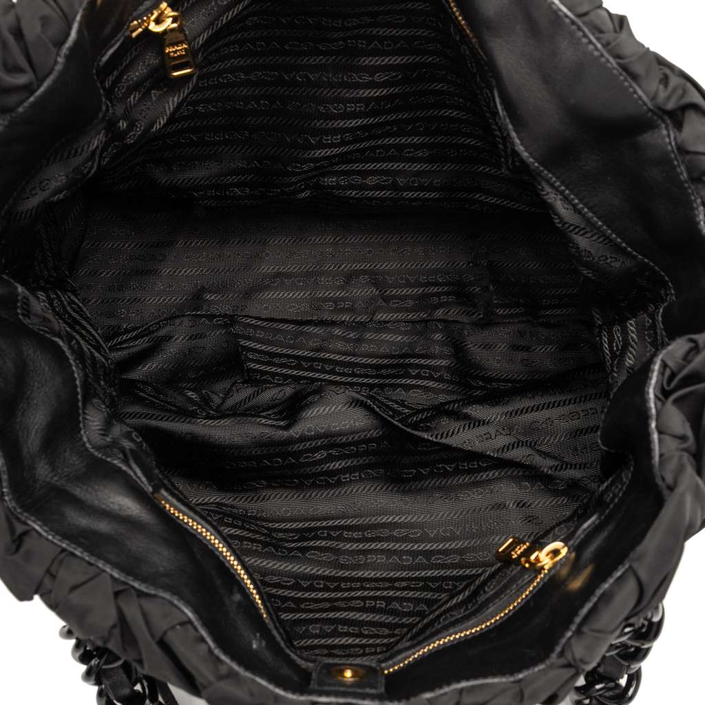 Prada Tessuto Origami Pleated Tote - 4