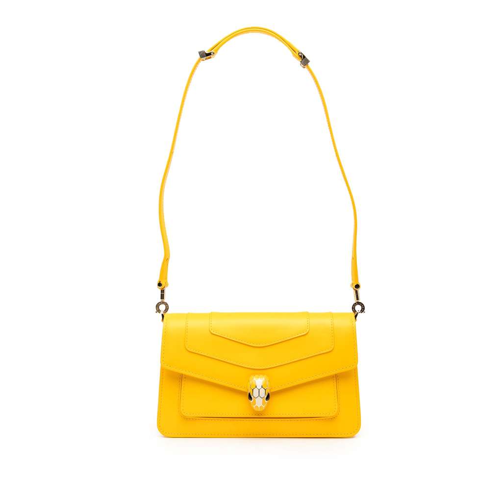 Bvlgari Calfskin Serpenti Forever East West Shoulder Bag