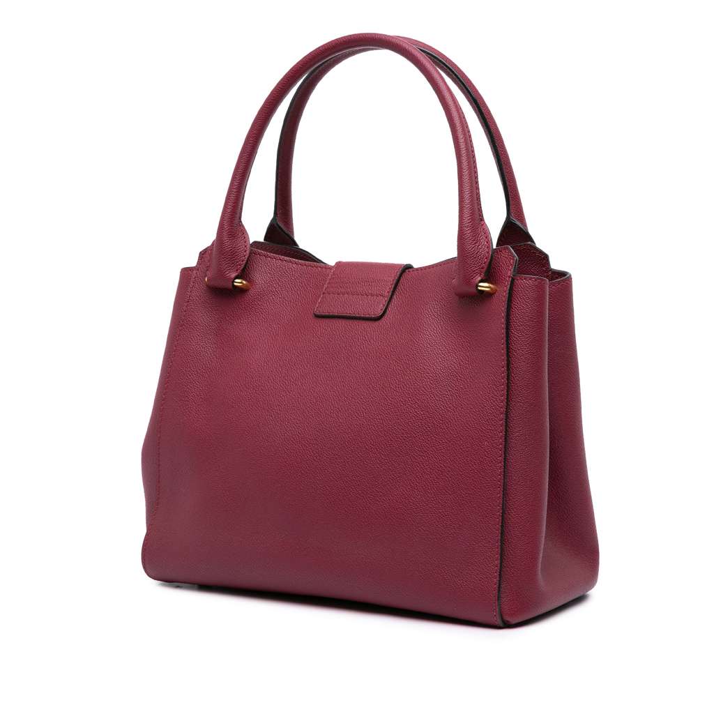 Burberry Medium Grained Calfskin Buckle Tote - 2