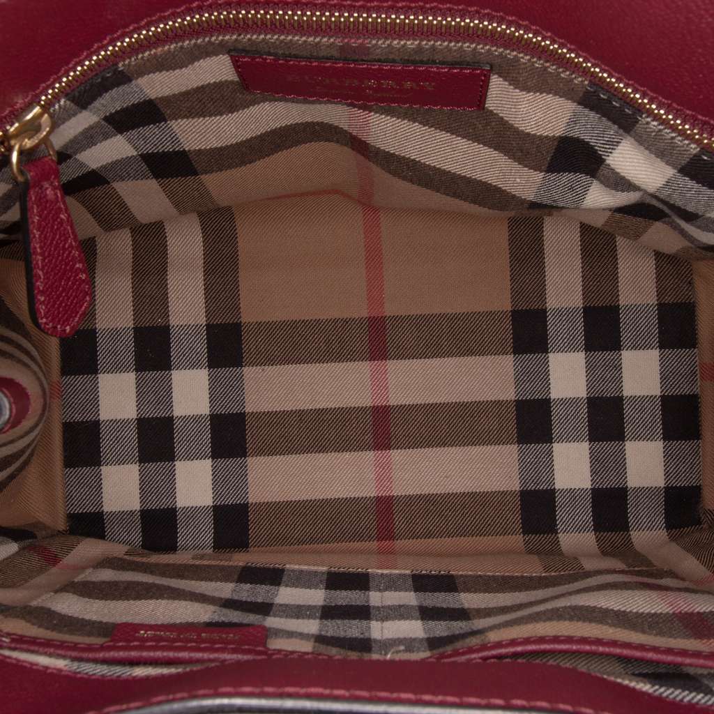 Burberry Medium Grained Calfskin Buckle Tote - 4