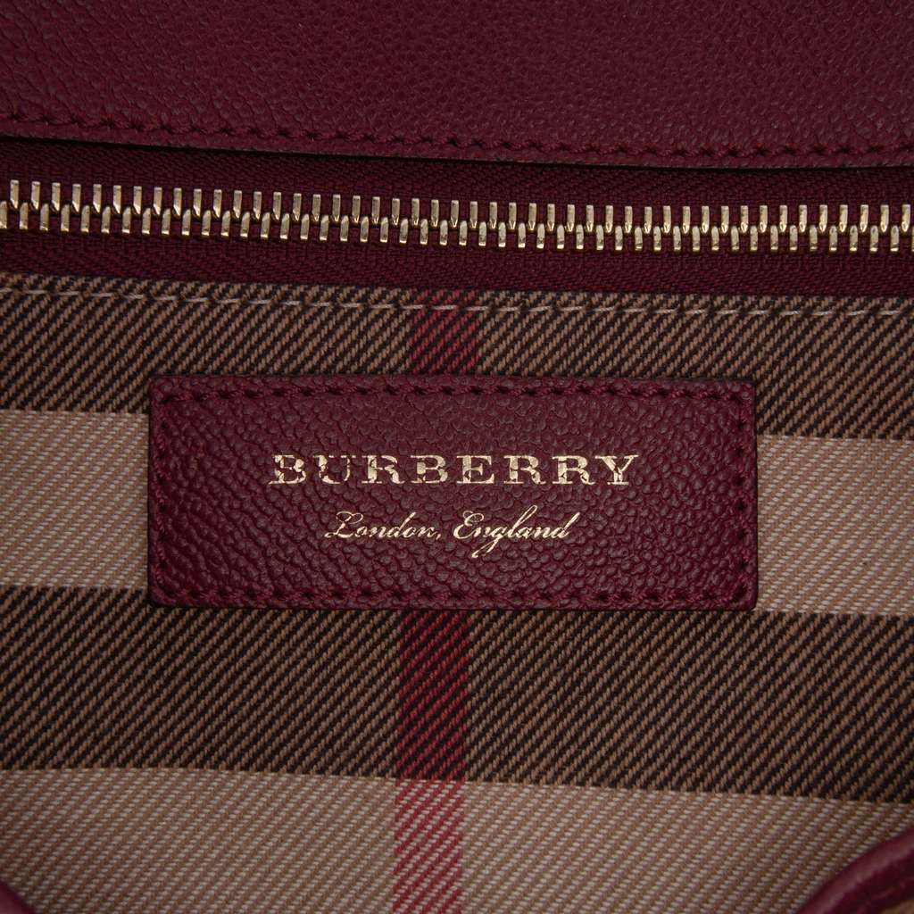 Burberry Medium Grained Calfskin Buckle Tote - 5