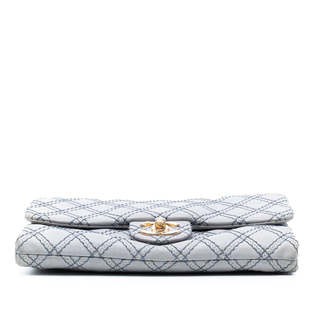 Chanel Medium Quilted Calfskin Triple Stitched Flap - 3