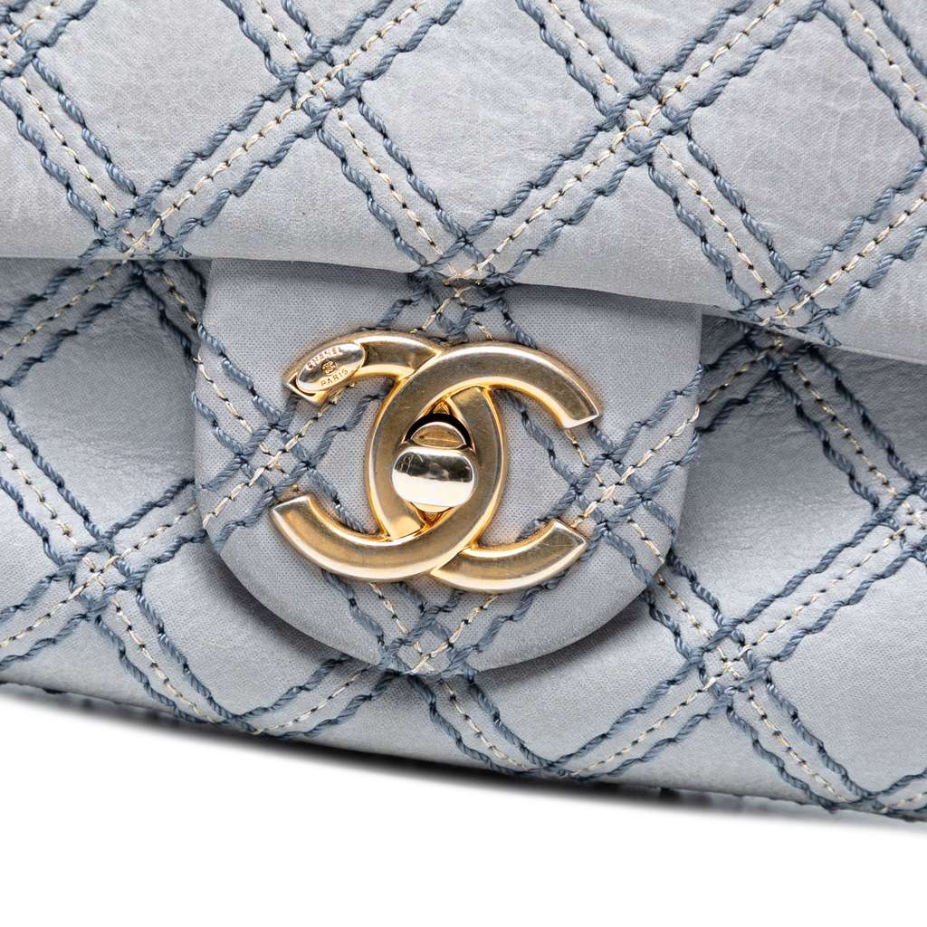 Chanel Medium Quilted Calfskin Triple Stitched Flap - 5