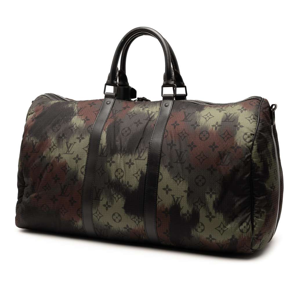 Louis Vuitton Monogram Camouflage Nylon Keepall Bandouliere 50 - 2