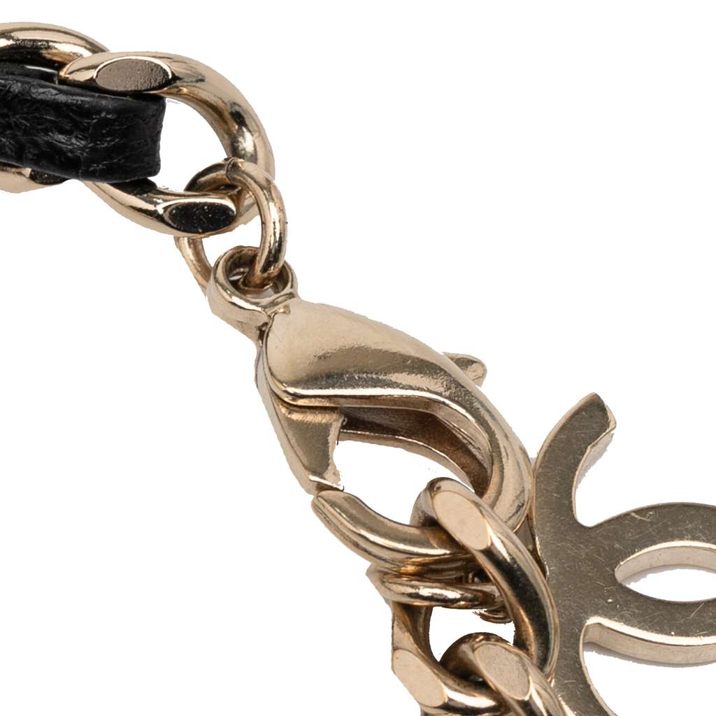 Chanel Gold Plated CC Quilted Flap Bag Pendant Necklace - 5