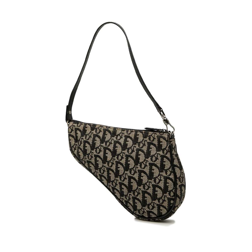 Dior Mini Diorissimo Canvas Saddle Pochette - 2