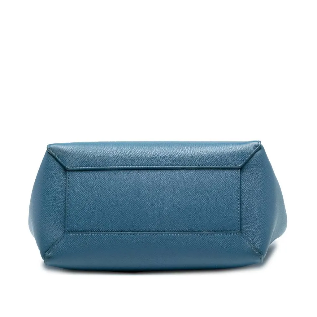 Celine Micro Grained Calfskin Belt Bag Blue Leather Very good - Inside View
