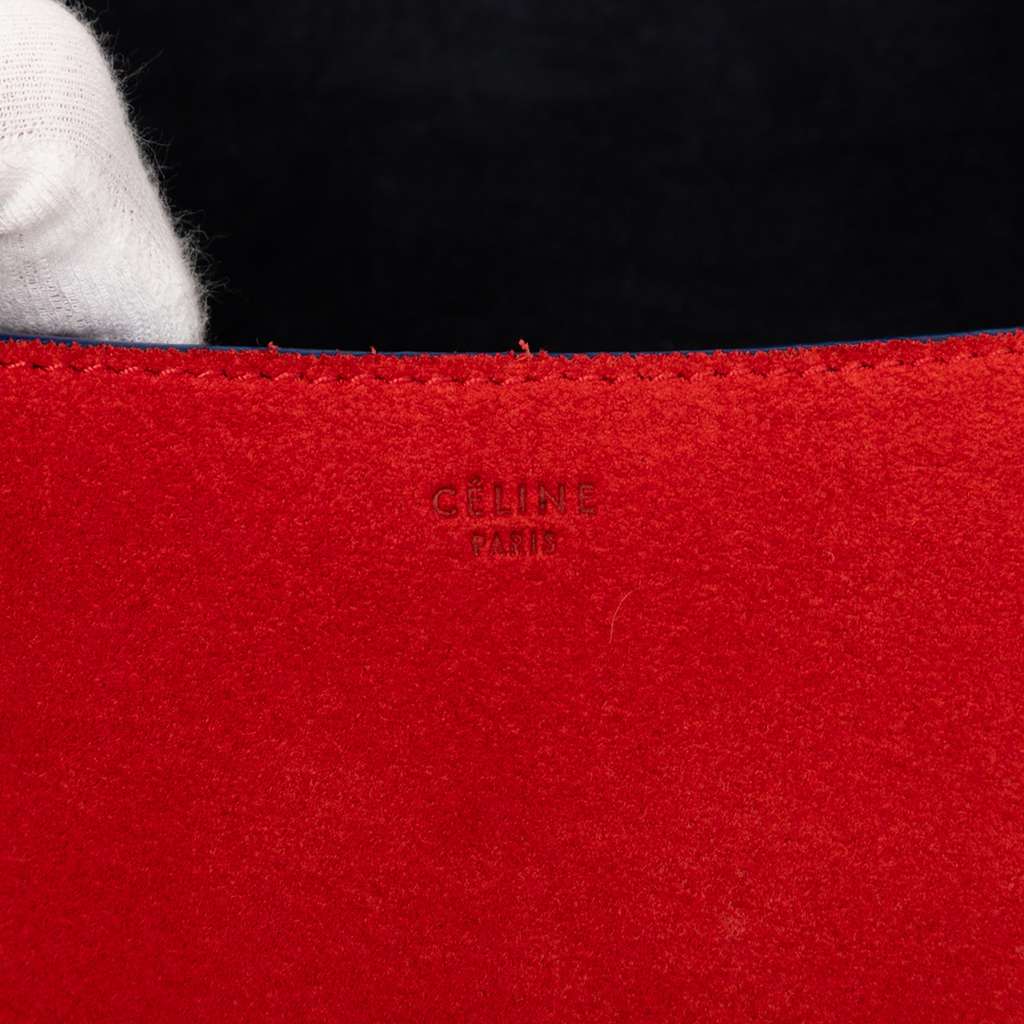 Celine Tricolor Calfskin and Suede Diamond Shoulder Bag - 5