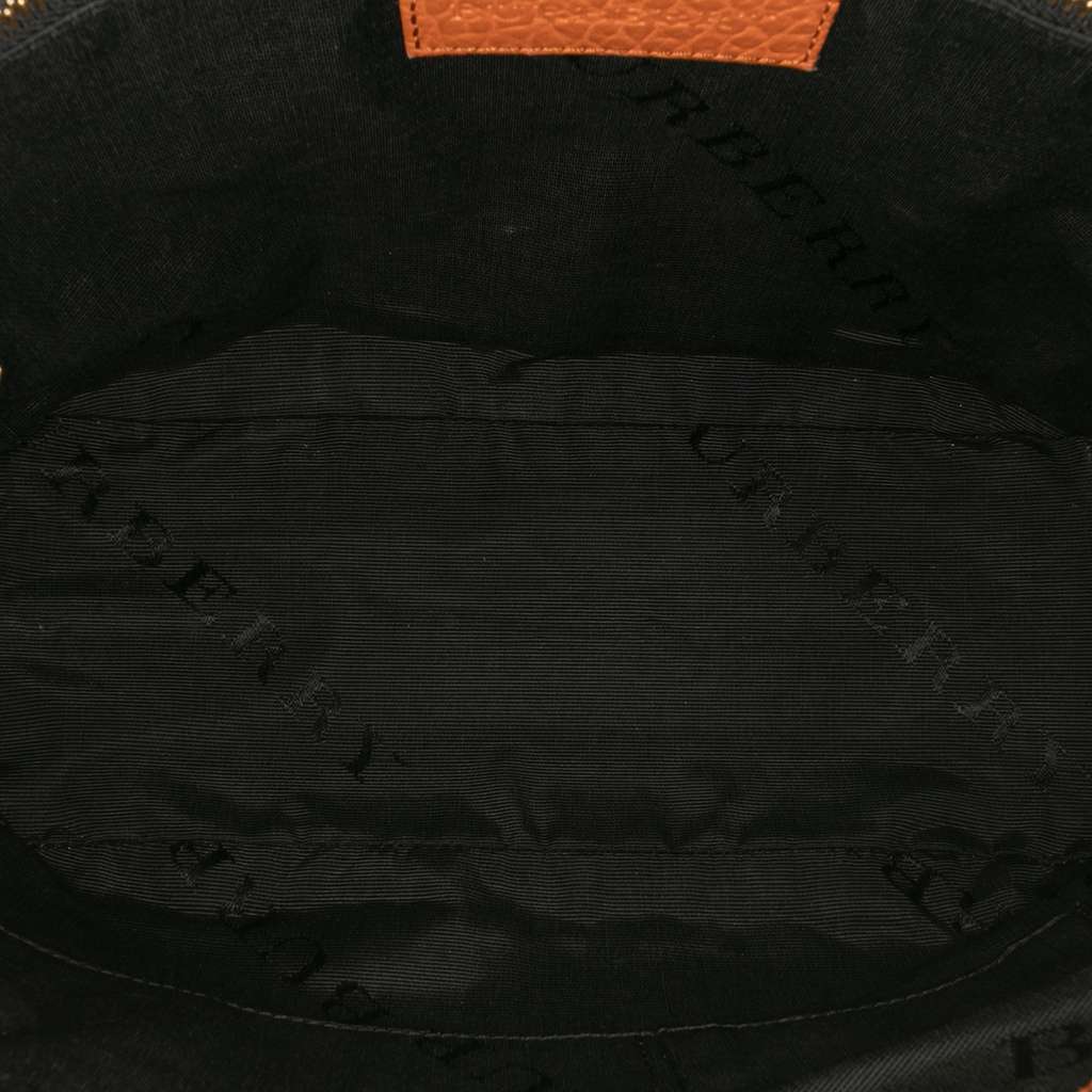 Burberry Small Heritage Grain Check Embossed Leather Orchard Bowling Bag - 4