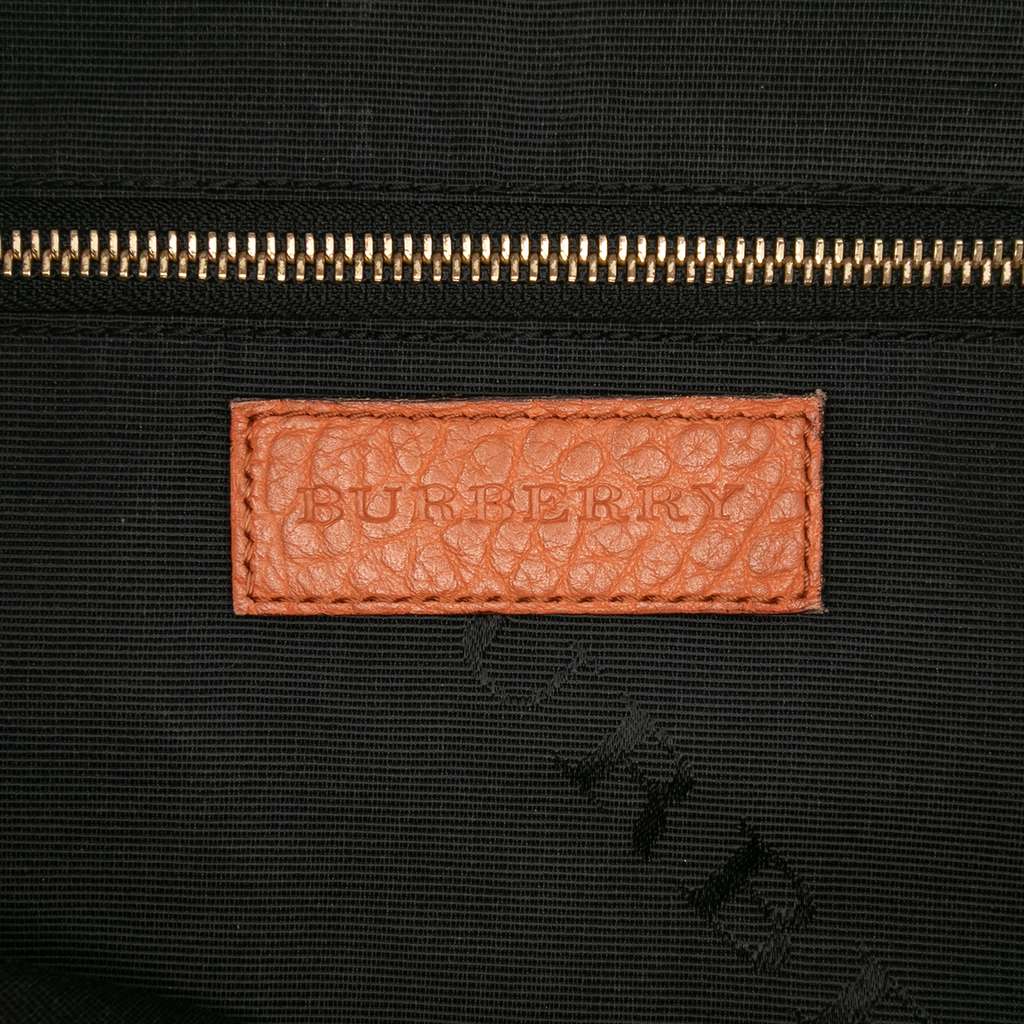 Burberry Small Heritage Grain Check Embossed Leather Orchard Bowling Bag - 5