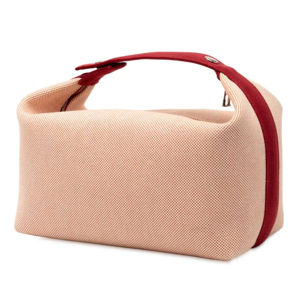 Hermès Large Canvas Bride A Brac Cabriole Case Orange Canvas Very good - Back View