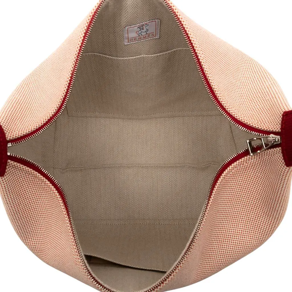 Hermès Large Canvas Bride A Brac Cabriole Case Orange Canvas Very good - Model View