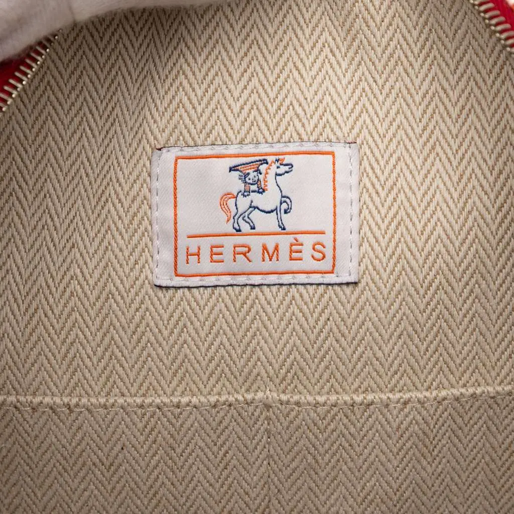 Hermès Large Canvas Bride A Brac Cabriole Case Orange Canvas Very good - Box View