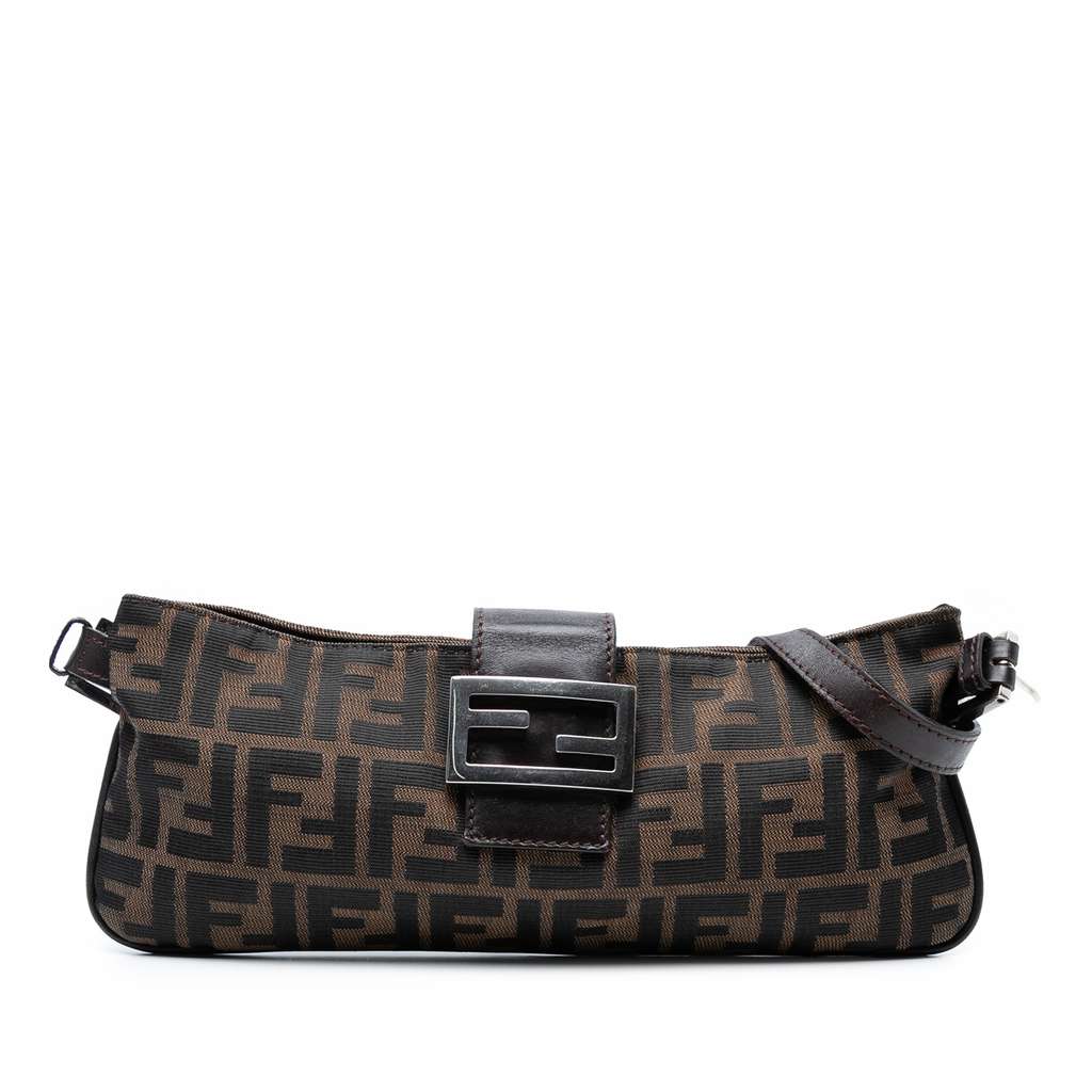 Fendi Zucca Canvas Shoulder Bag