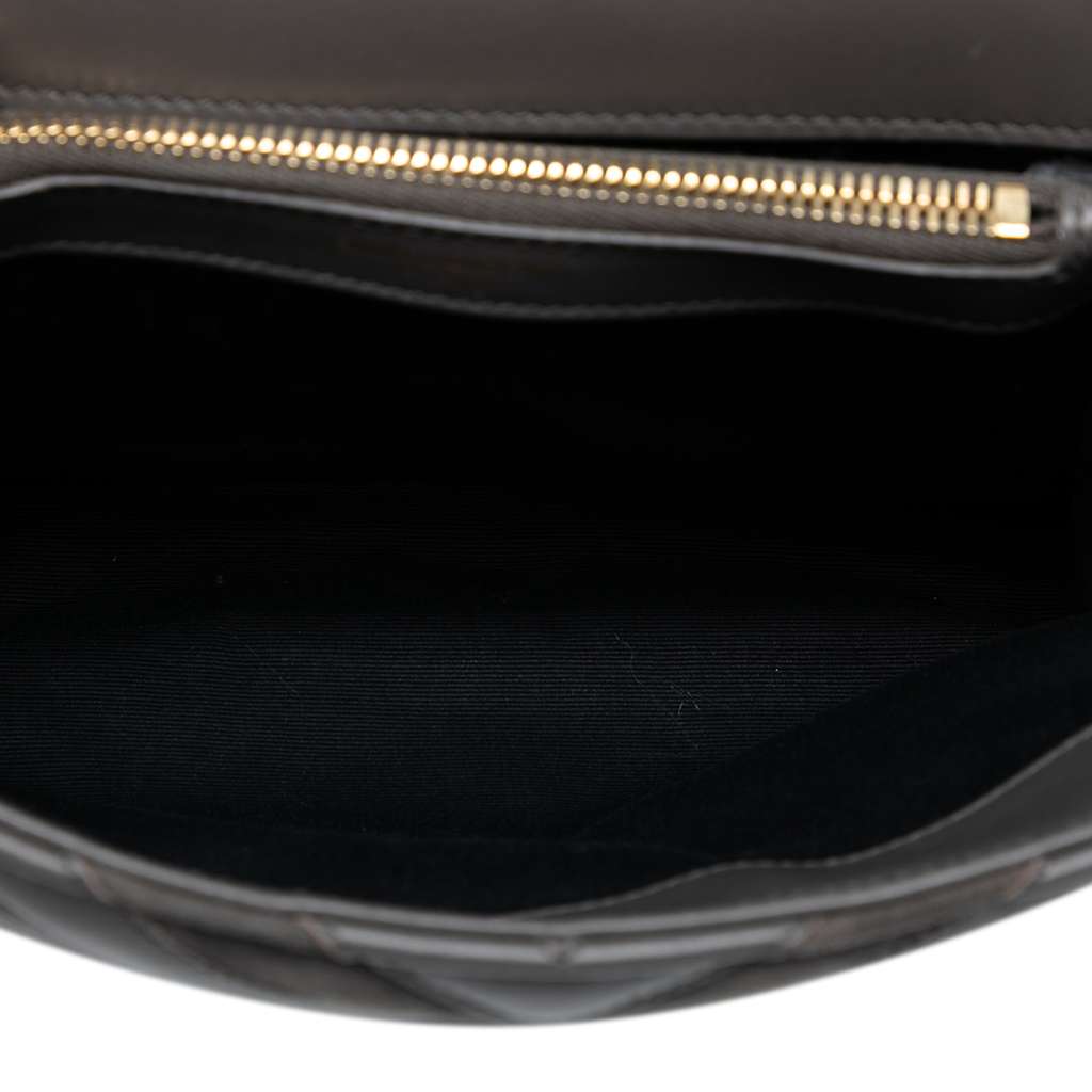 Saint Laurent Medium Calfskin and Suede Chevron Monogram College Satchel - 4