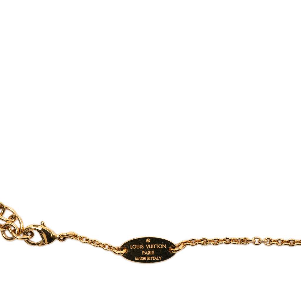 Louis Vuitton Gold Plated Essential V Necklace - 5
