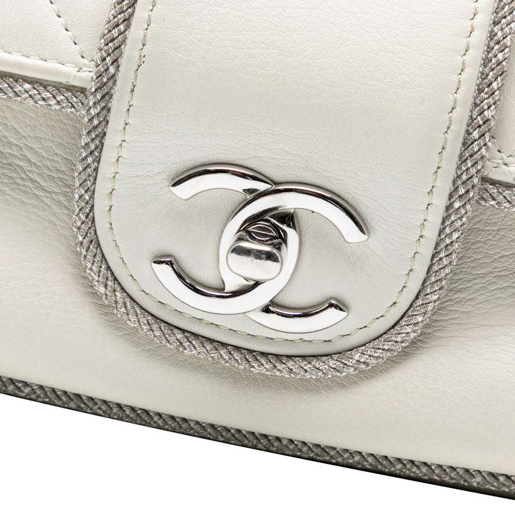 Chanel Quilted Lambskin and Metallic Trim Elementary Chic Flap - 5