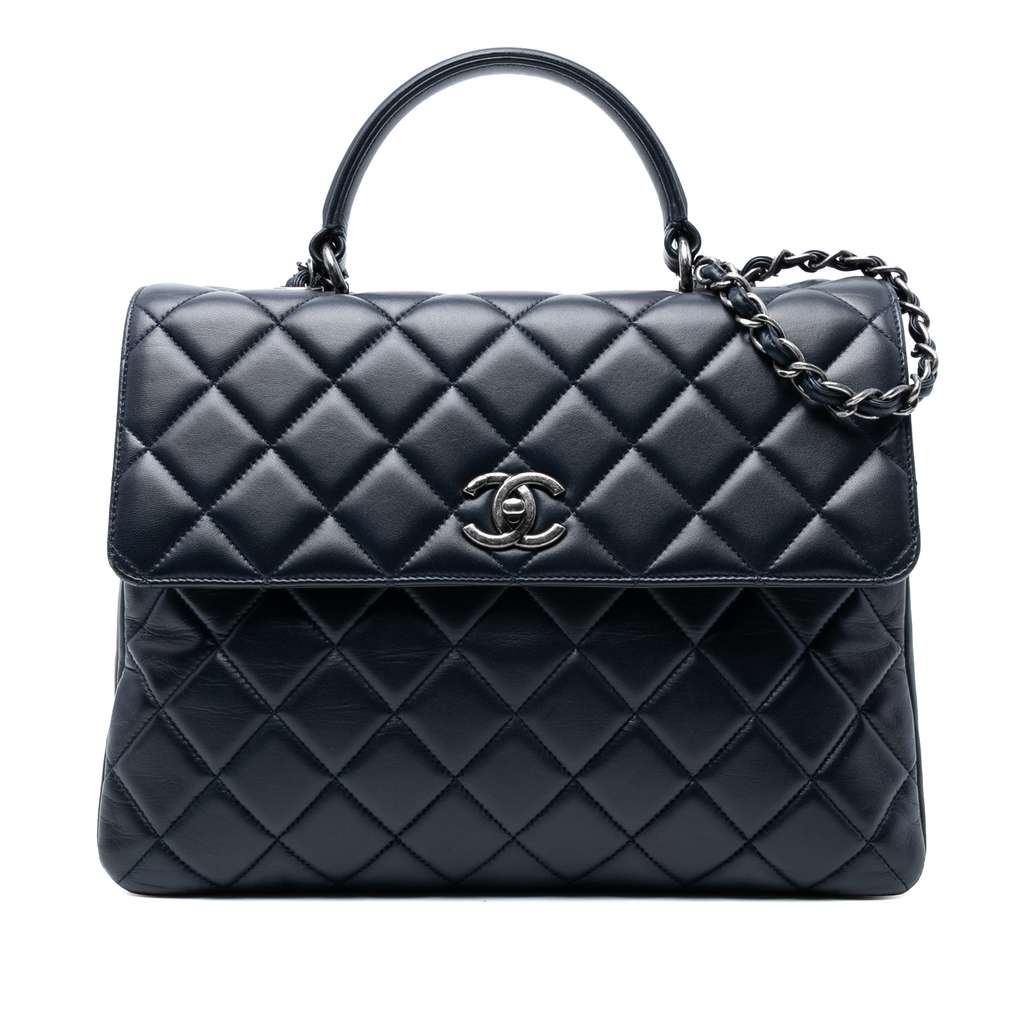 Chanel Large Lambskin Trendy CC Top Handle Flap