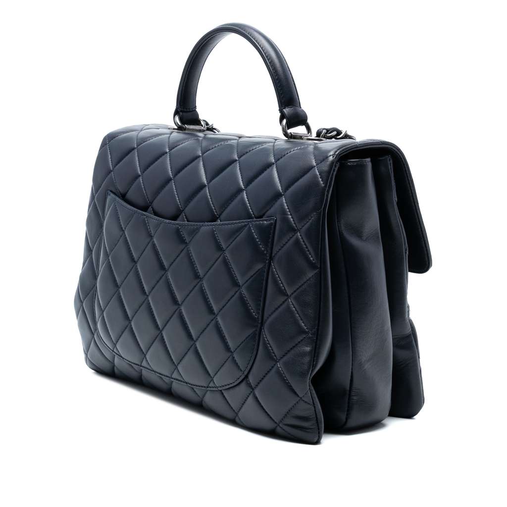 Chanel Large Lambskin Trendy CC Top Handle Flap - 2