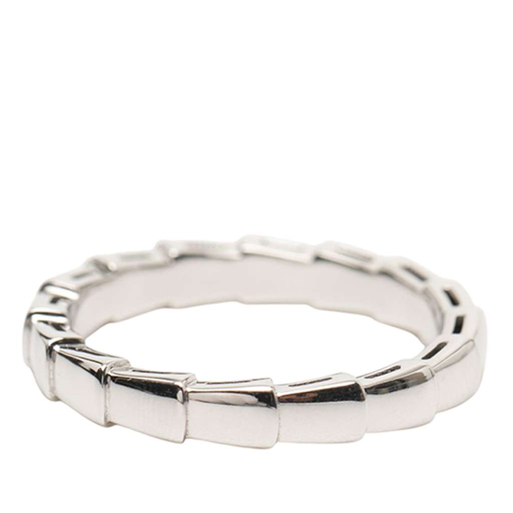 Bvlgari 18K White Gold Serpenti Viper Ring - 2