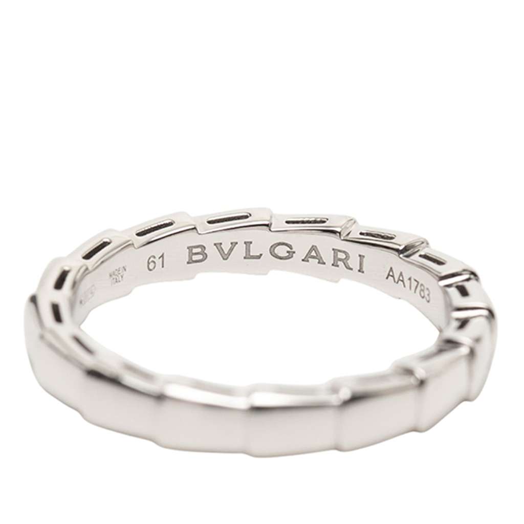 Bvlgari 18K White Gold Serpenti Viper Ring - 4