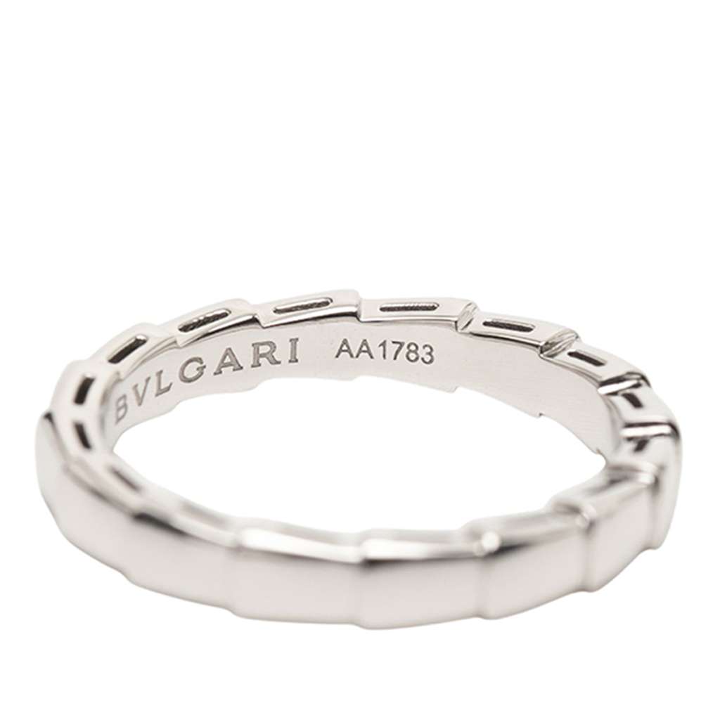 Bvlgari 18K White Gold Serpenti Viper Ring - 5