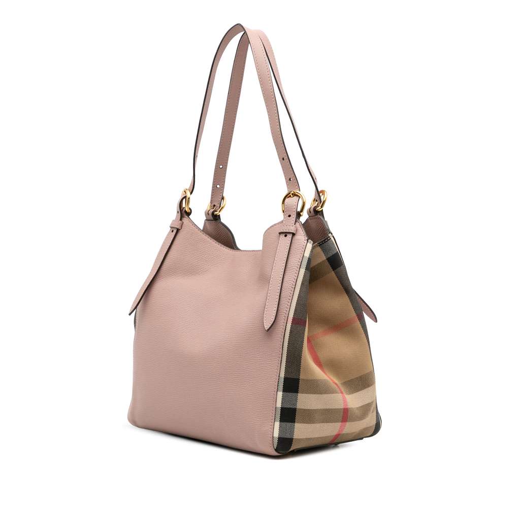 Burberry Small Leather and House Check Canvas Canterbury Tote - 2