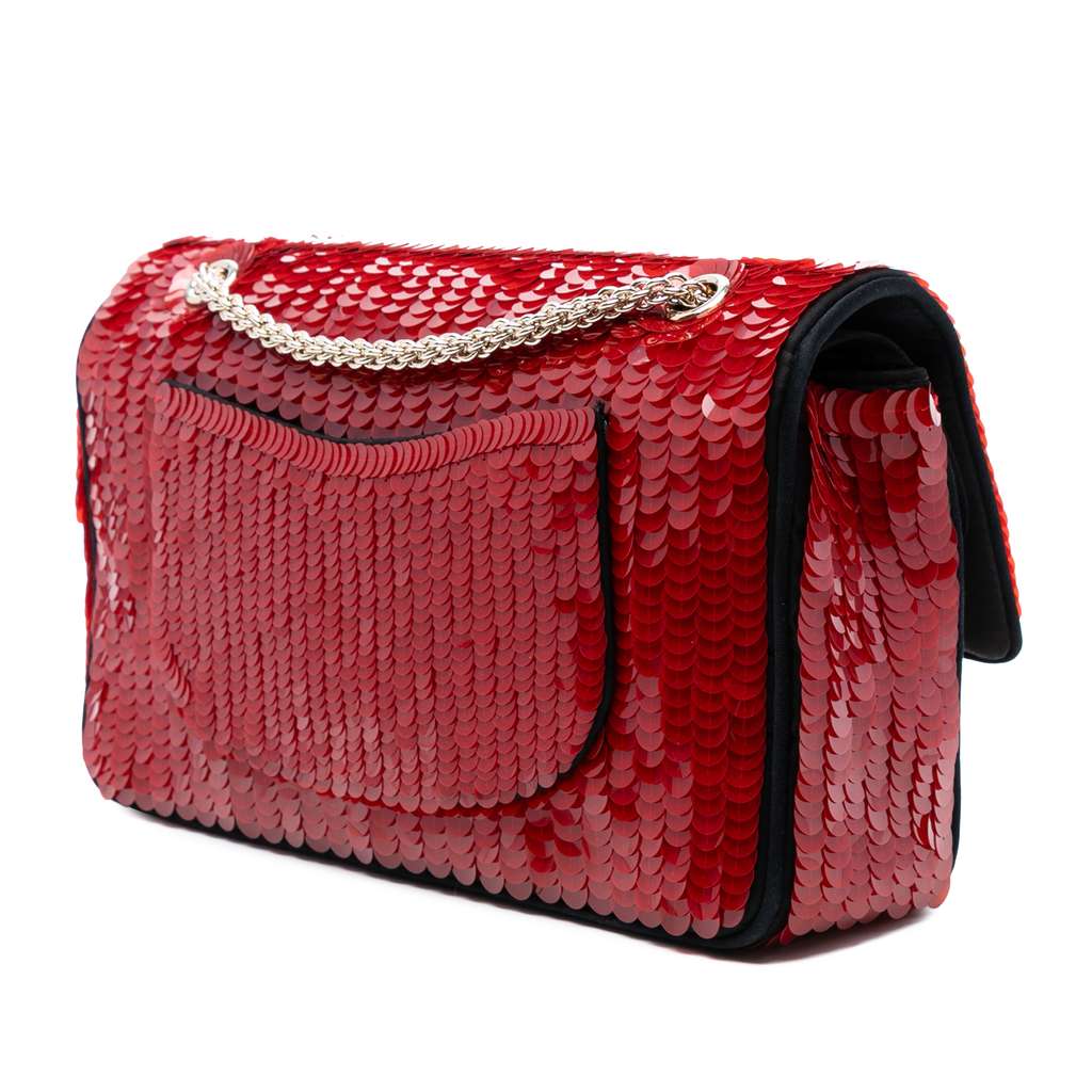 Chanel Paris-Shanghai Medium Satin and Sequins Double Flap - 2