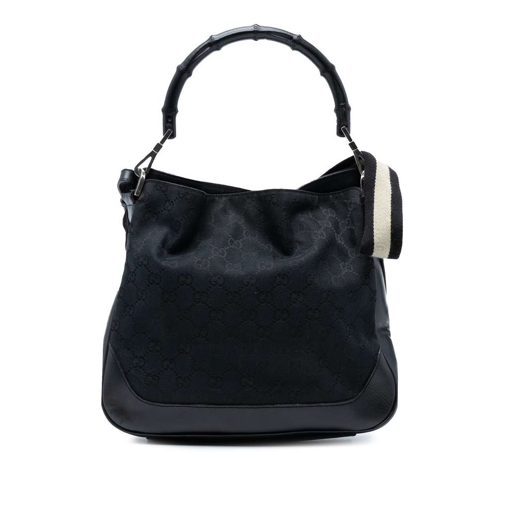 Gucci GG Canvas Bamboo Web Satchel
