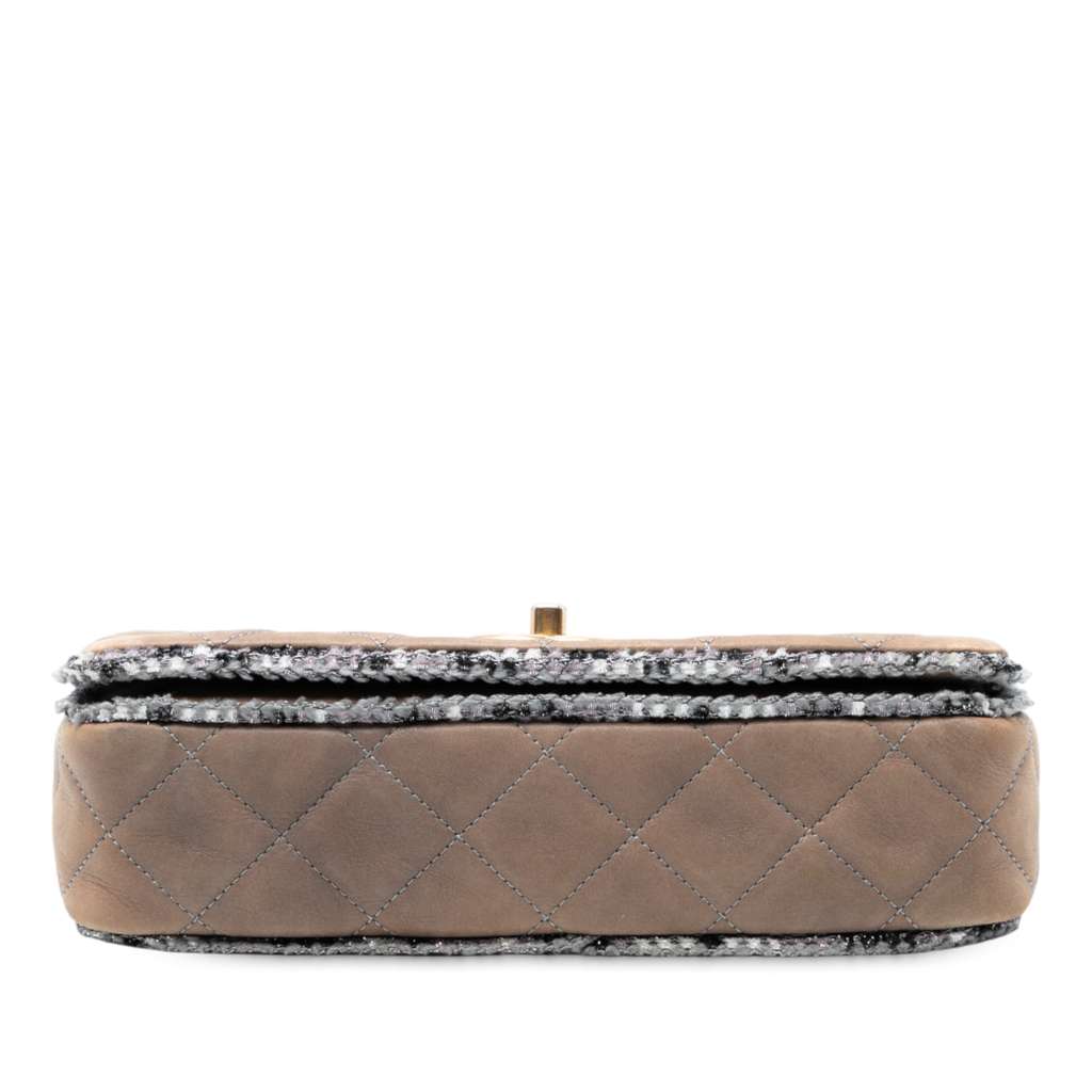 Chanel Small Quilted Lambskin and Tweed Chain Flap - 3