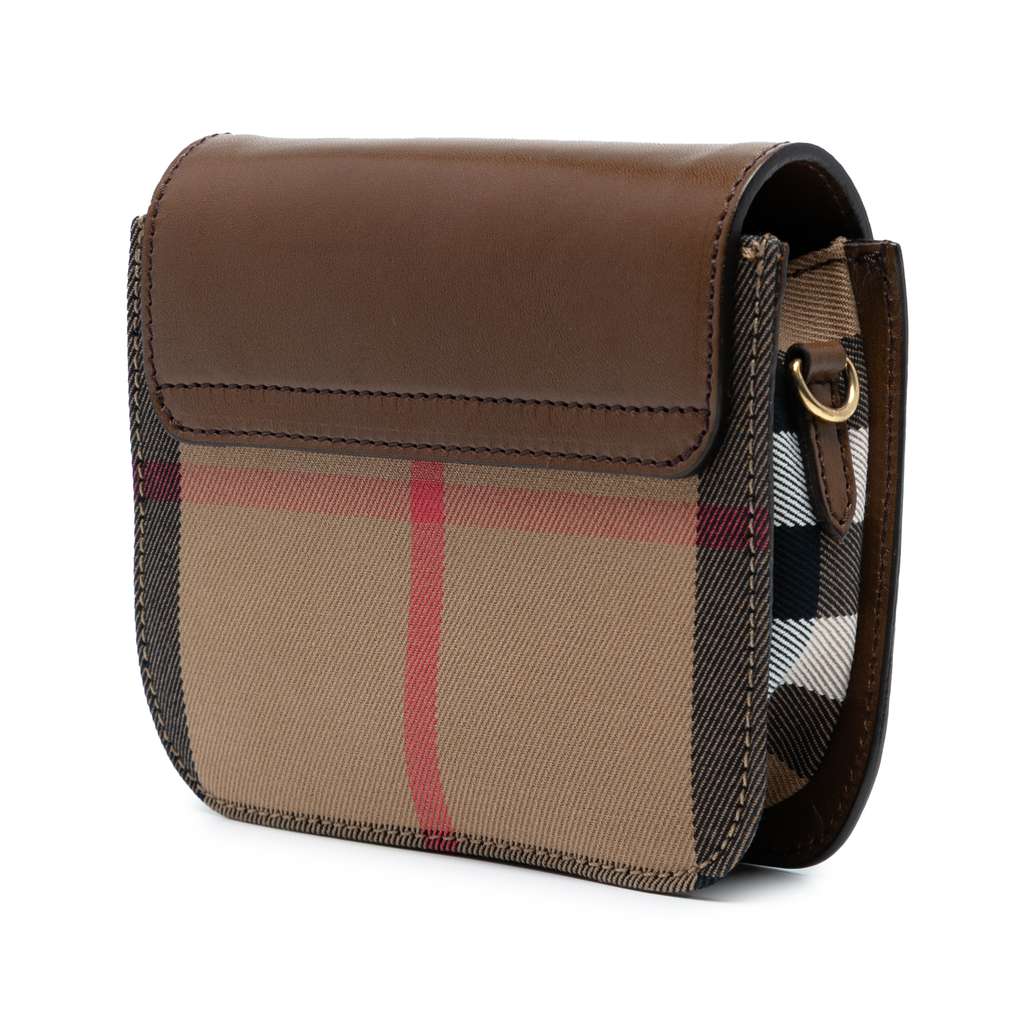 Burberry Leather and House Check Canvas Crossbody - 2