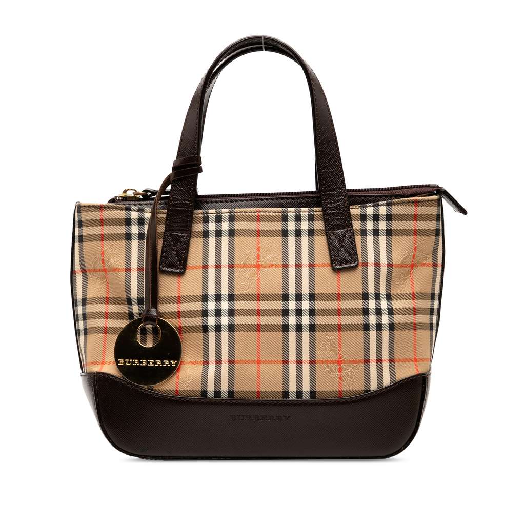 Burberry Haymarket Check Canvas Handbag