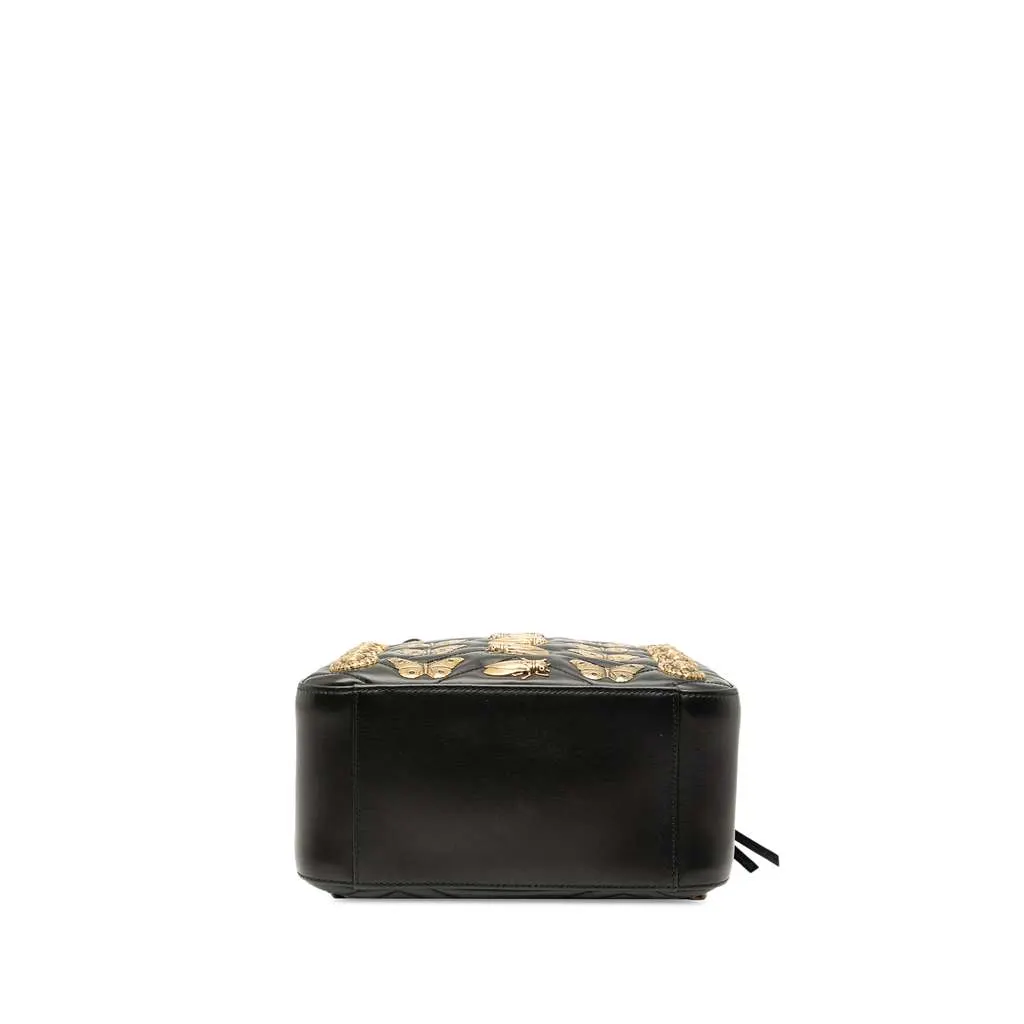 Gucci Small GG Marmont Matelasse Leather Animalier Backpack Black Leather Very good - Inside View