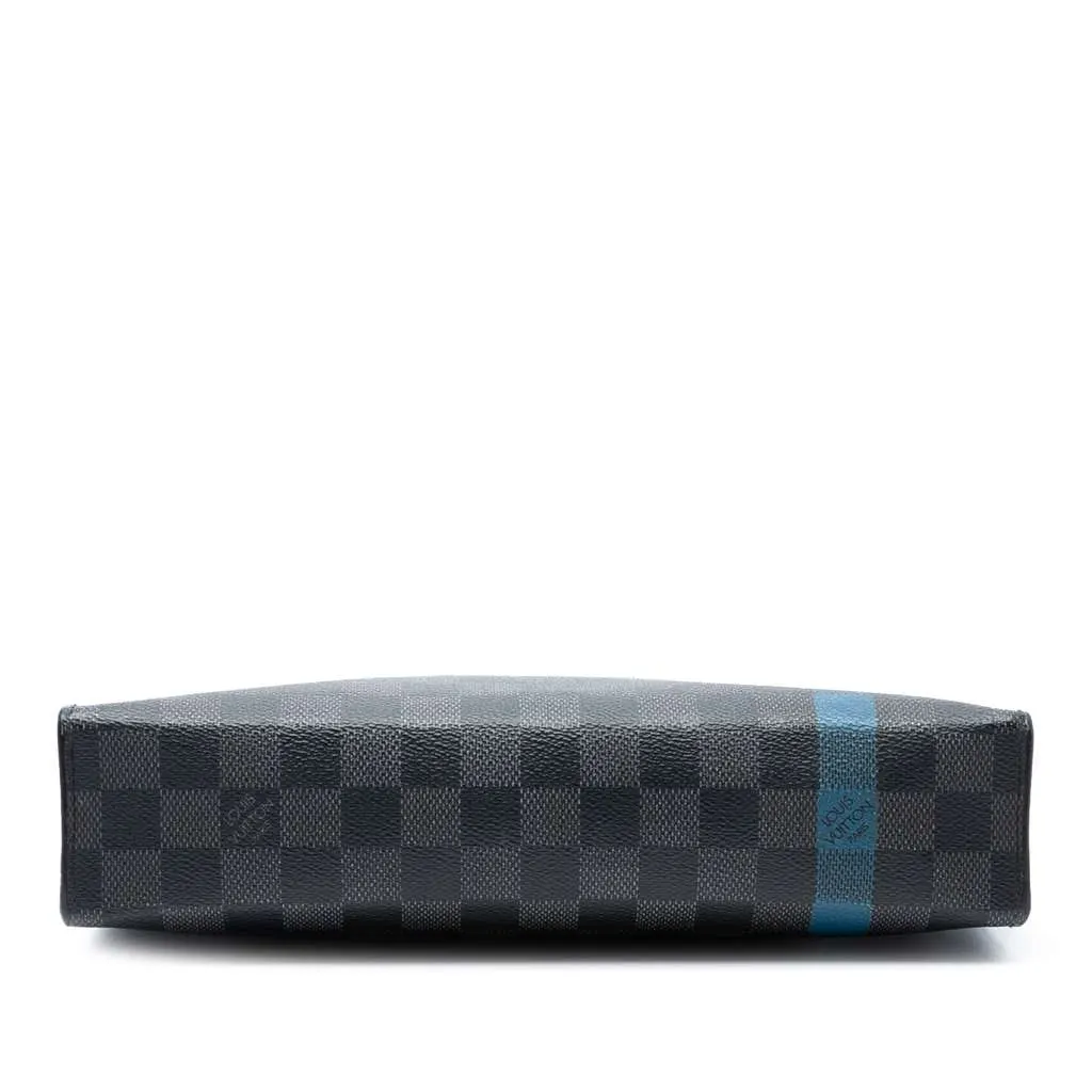 Louis Vuitton Damier Graphite Stripe Pochette Voyage MM Black Good - Inside View