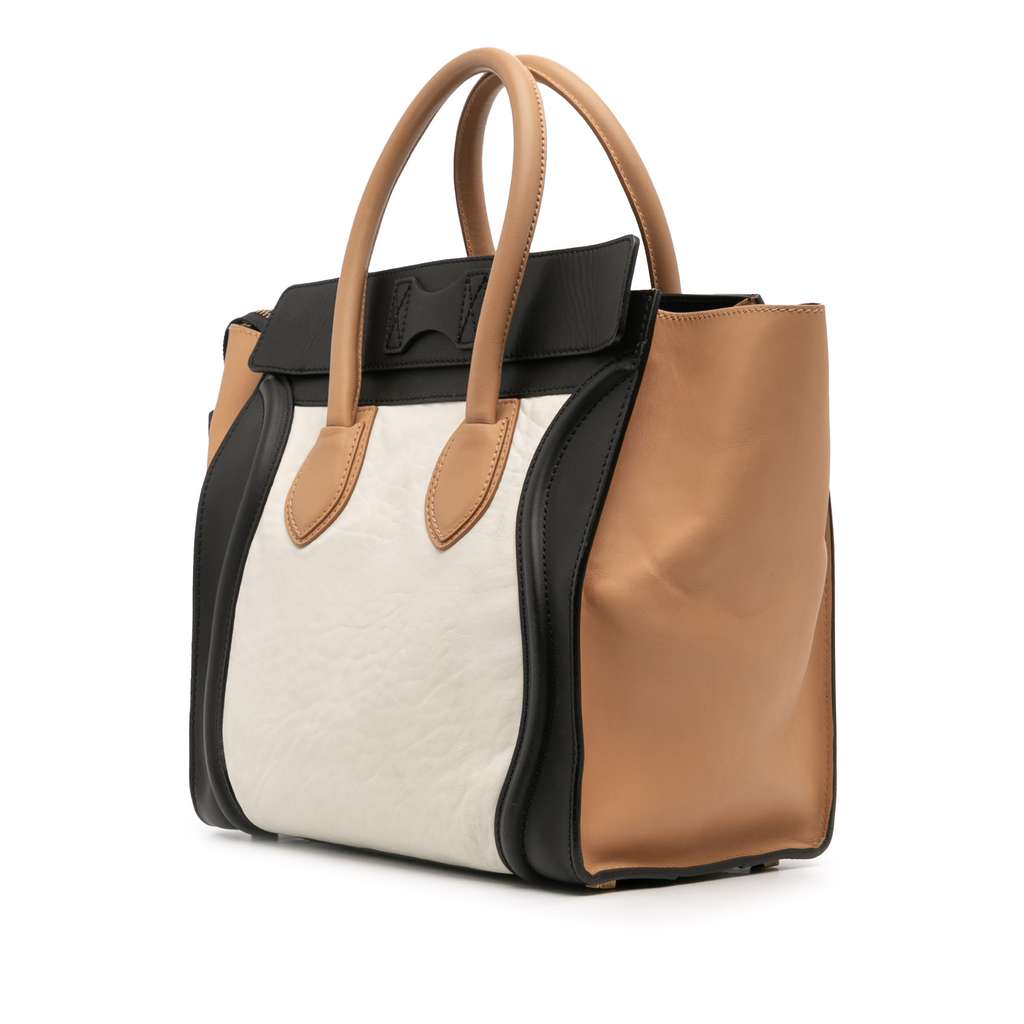 Celine Mini Tricolor Calfskin Luggage Tote - 2