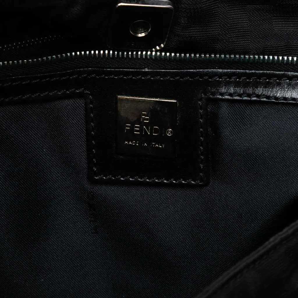 Fendi Zucca Canvas Shoulder Bag Black Canvas Good - Box View