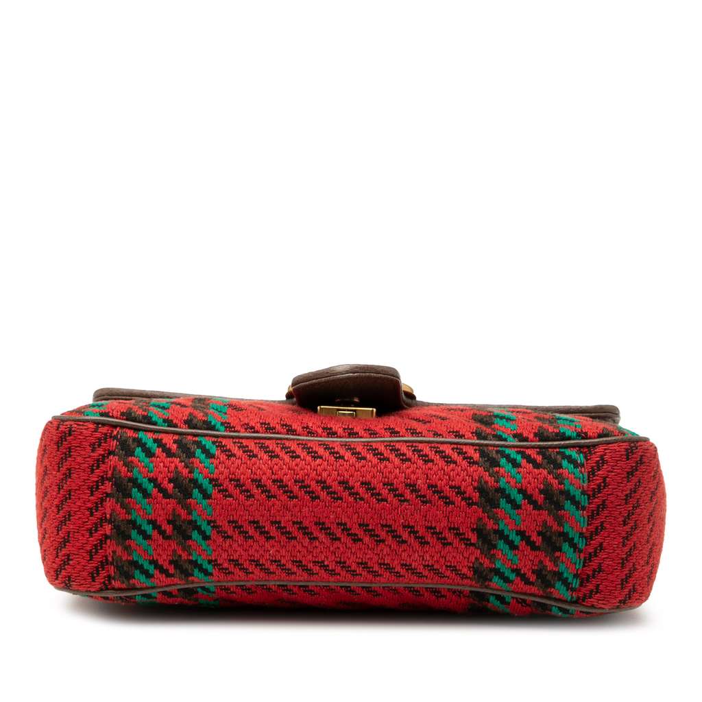 Gucci Medium GG Marmont Houndstooth Tweed Shoulder Bag - 3