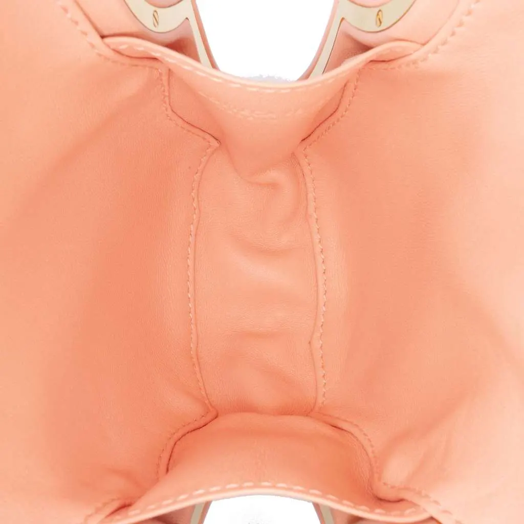 Bottega Veneta Calfskin The Whirl Clutch Pink Leather Good - Model View