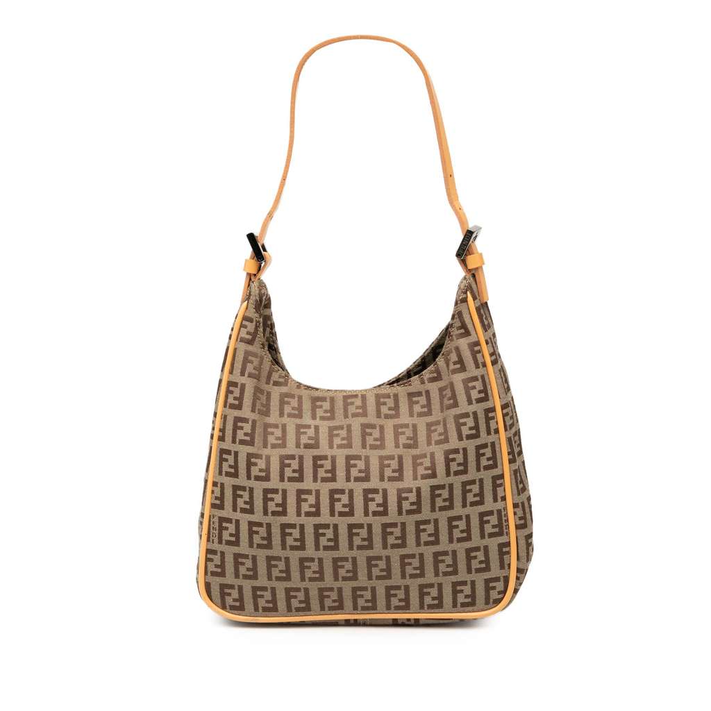 Fendi Zucchino Canvas Shoulder Bag